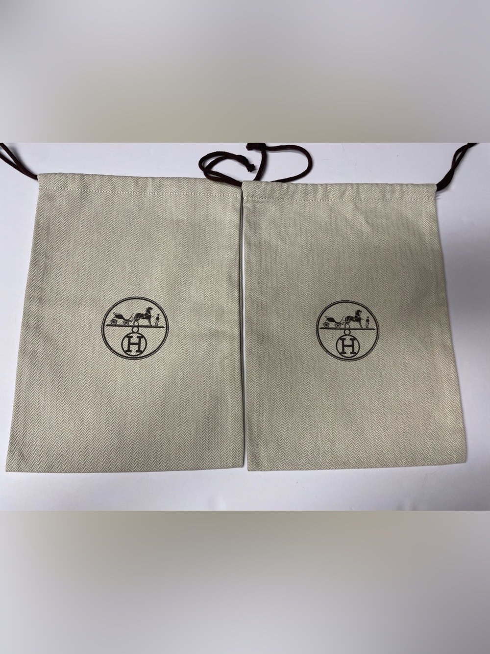 Hermes shoe storage dust bags bundle of 2